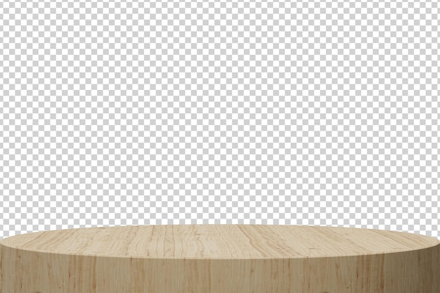 Podio de madera de primer plano 3D