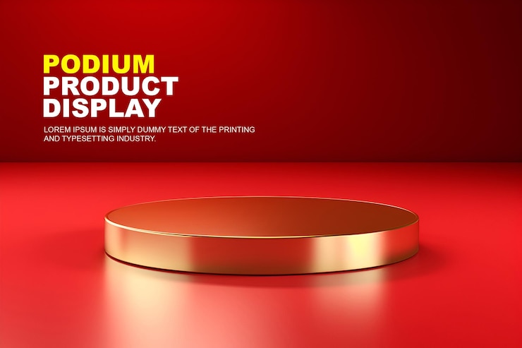 PSD podio mínimo de lujo para la exhibición de productos modelo de exhibición de escenario para la presentación de productos de exhibición