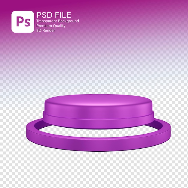 Podio morado flotante 3d para catálogo de productos, etc.