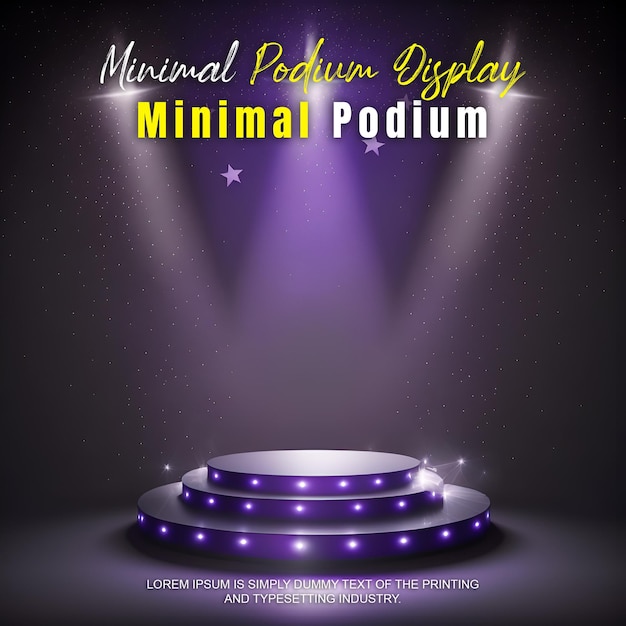 podio de neón para la exhibición de productos modelo de exhibición de escenario para la presentación de productos de exhibición