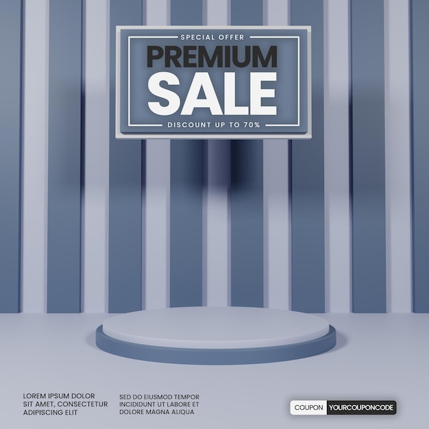 PODIO PREMIUM SIMPLE CON COLOR GRIS
