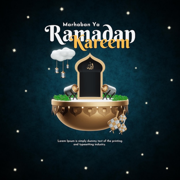 Podio Ramadán Kareem Noche 3d