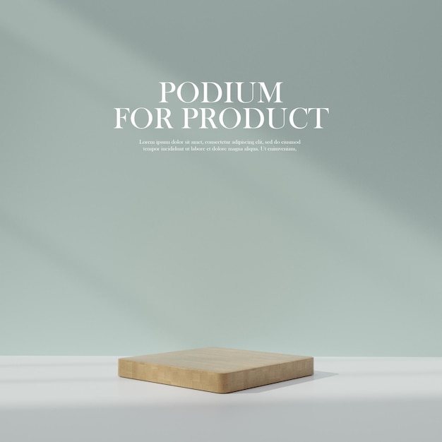 PSD podio realista 3d con efecto de superposición de sombras para la presentación del producto