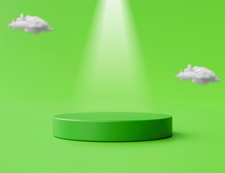 Pódio realista PSD em renderização 3D
