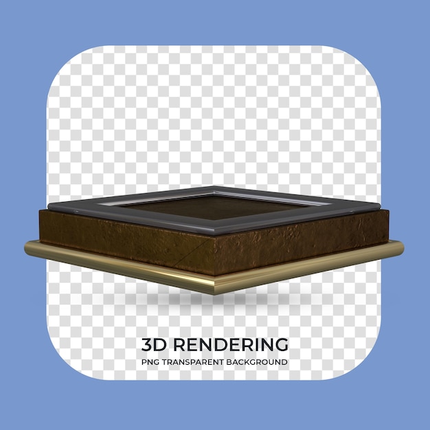 Podio realista representación 3d fondo transparente