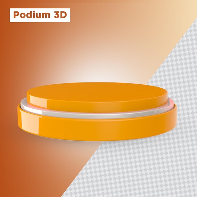 Podio realistico nel rendering 3d