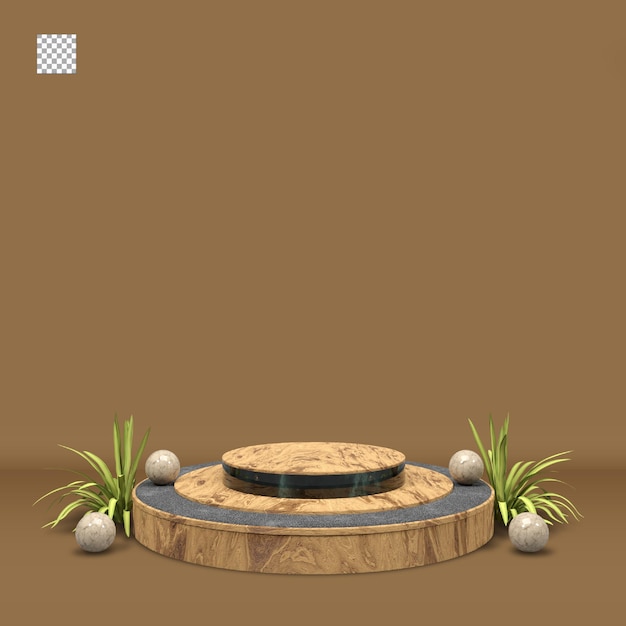Podio de renderizado 3d moderno y elegante para el diseño