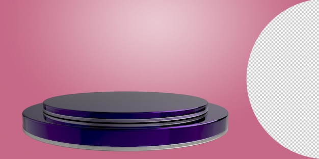 PSD pódio vazio ou exibição de pedestal em png fundo transparente com conceito de suporte de cilindro.