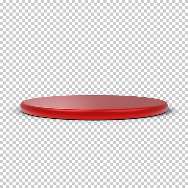 pódio vermelho 3d para exibição de produtos