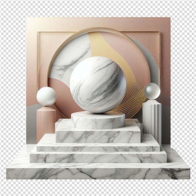 PSD podium 3d aislado en un lienzo png claro