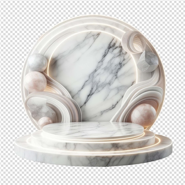 PSD podium 3d isolé sur une toile png transparente