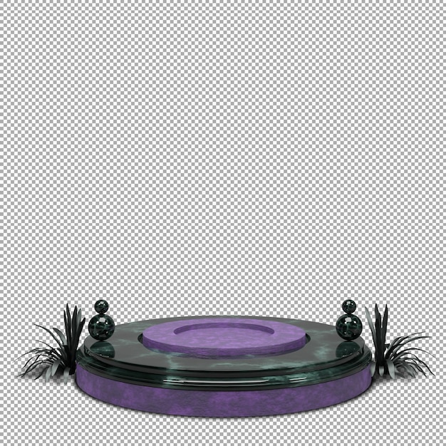 Podium 3D Render mit schönem und elegantem Design