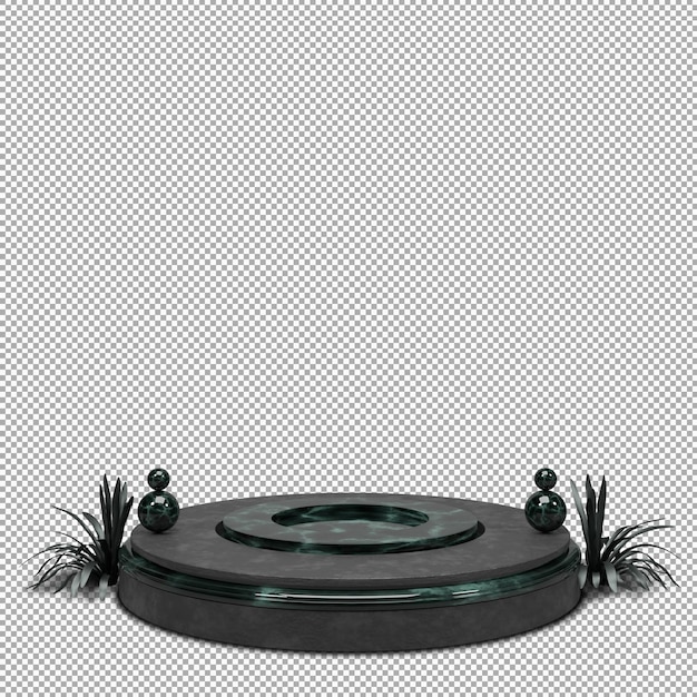 Podium 3D Render mit schönem und elegantem Design