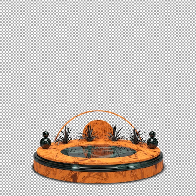 Podium 3D Render mit schönem und elegantem Design