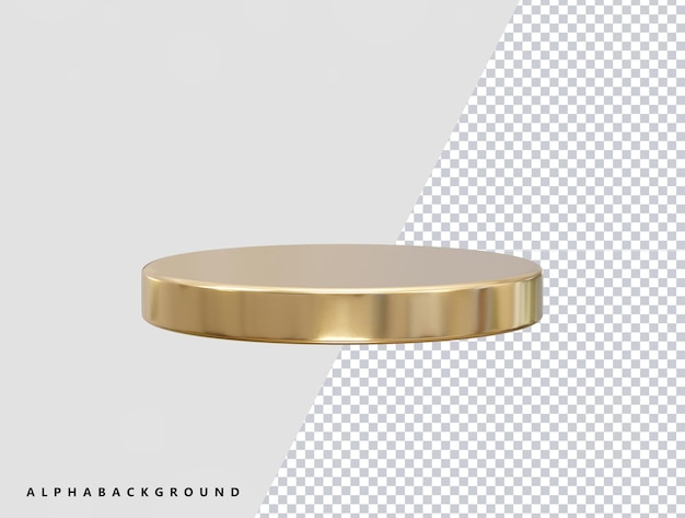 Podium 3D-Rendering-Illustration durchsichtig