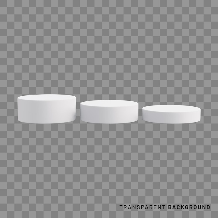 PSD podium blanc rendu 3d