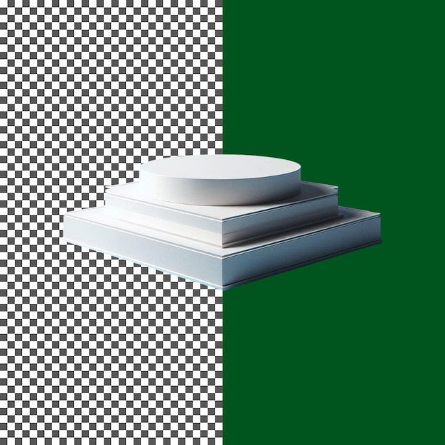 Podium circulaire blanc pour l'exposition de produits sur fond transparent png psd
