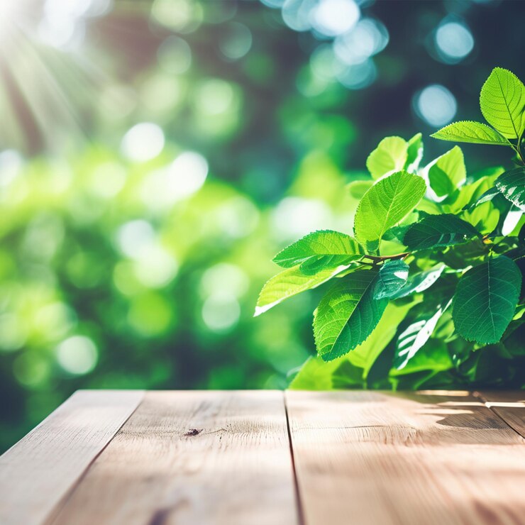 Podium de luxo para apresentação de produtos imagem de fundo natural gerada por ai