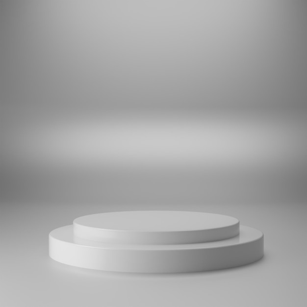 Podium de palco branco para apresentação de produtos
