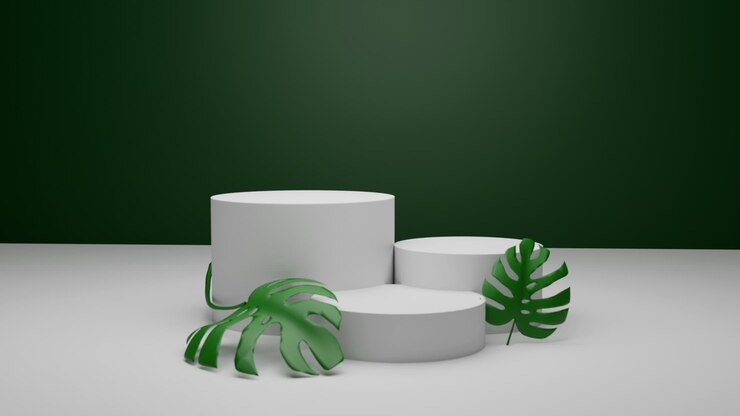 Podium di rendering 3D per il product placement