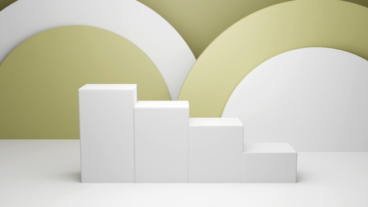 Podium di rendering 3D per il product placement
