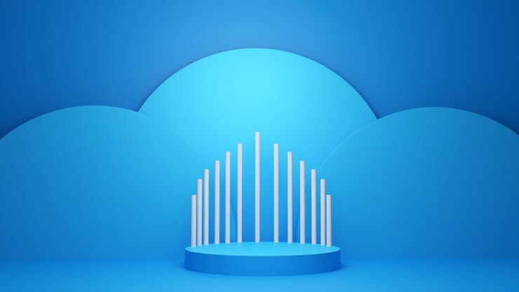 Podium di rendering 3D per il product placement