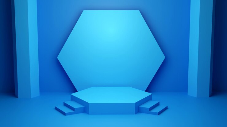 Podium di rendering 3D per il product placement