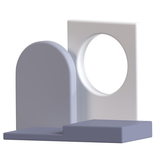 Podium Display Abstract 3D Object Geometry