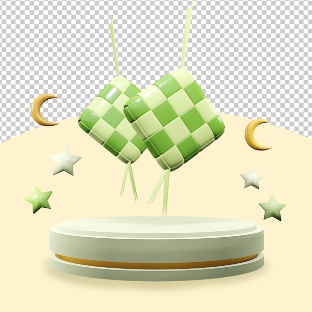 Podium Eid Al Fitr rendu 3D