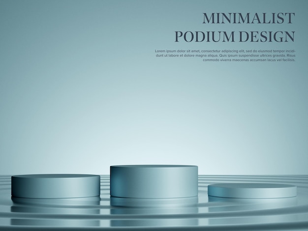 Podium élégant Minimaliste Au Milieu De L'eau