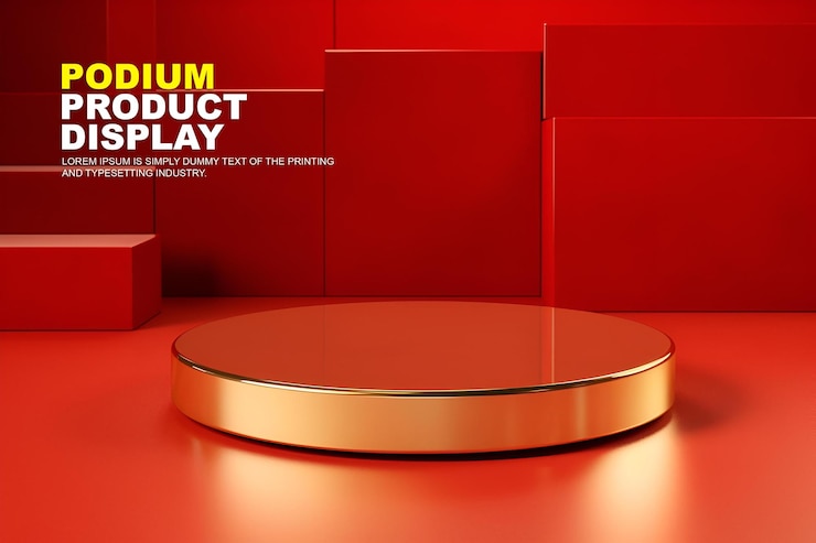PSD podium de escena natural para la exhibición de productos modelo de exhibición de escenario para la presentación de productos de exhibición