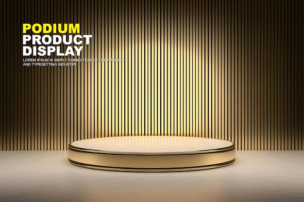 PSD podium de escena natural para la exhibición de productos modelo de exhibición de escenario para la presentación de productos de exhibición
