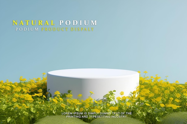 podium d'été et naturel pour l'exposition des produits modèle d'exposition sur scène pour la présentation des produits du salon
