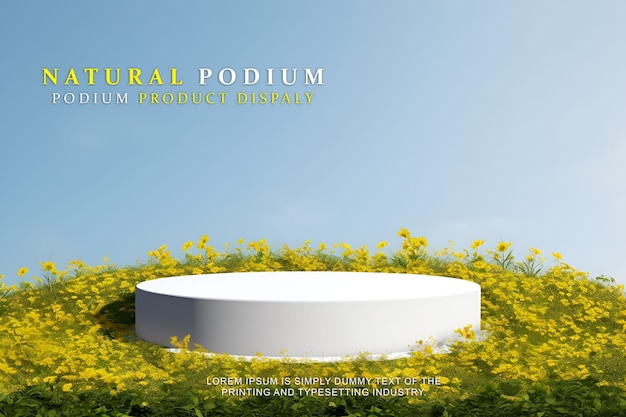 podium d'été et naturel pour l'exposition des produits modèle d'exposition sur scène pour la présentation des produits du salon