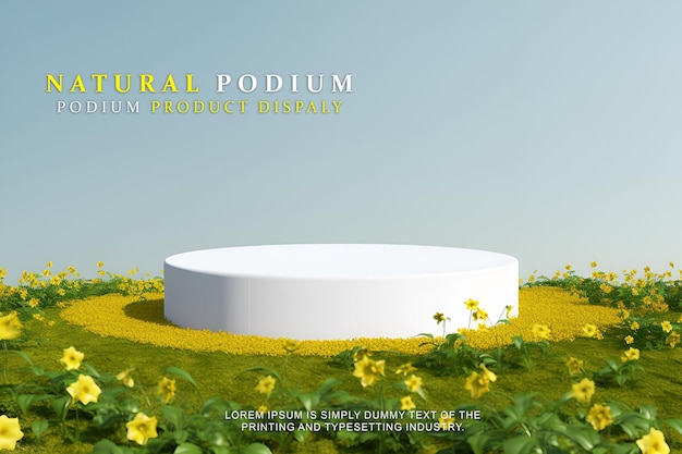 podium d'été et naturel pour l'exposition des produits modèle d'exposition sur scène pour la présentation des produits du salon