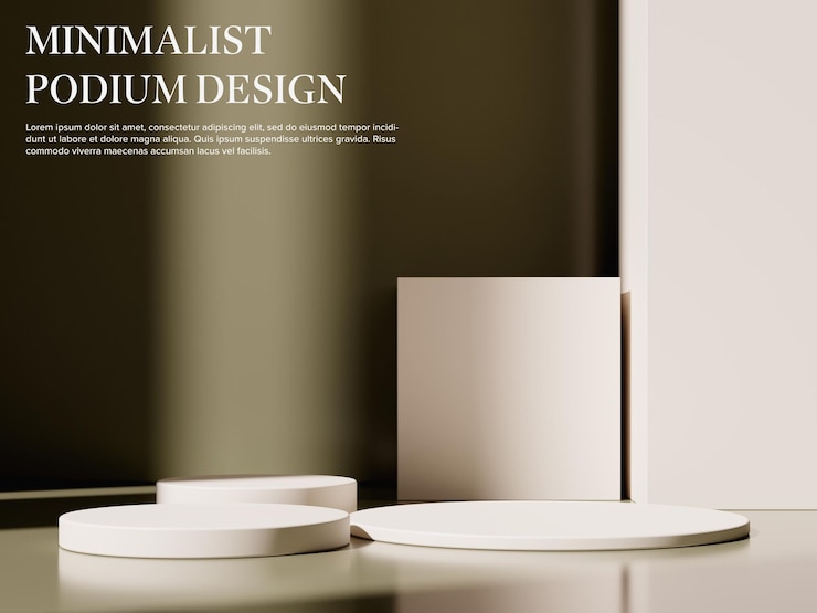 PSD podium para la exhibición de productos con diseño minimalista