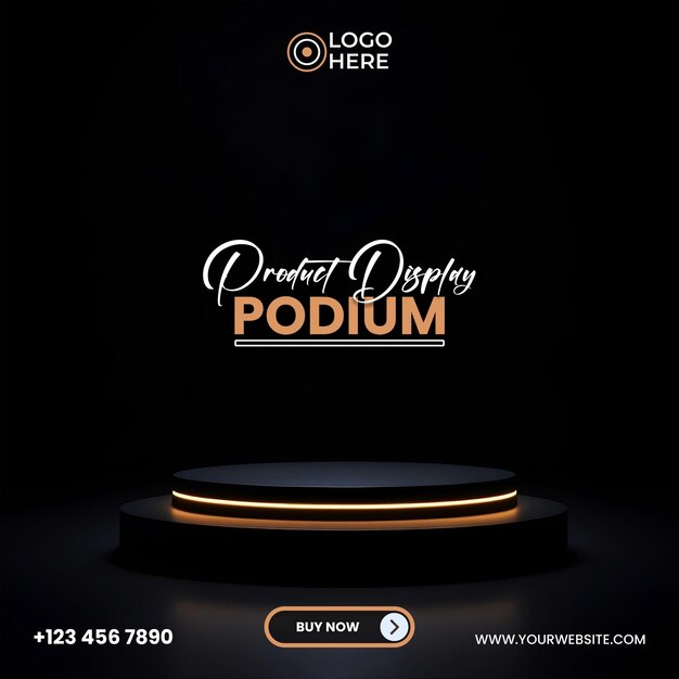 Podium de exhibición de productos Mostrar sus productos con estilo