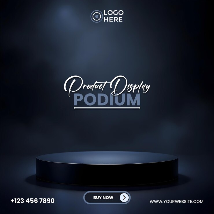 Podium de exhibición de productos para publicidad y promoción