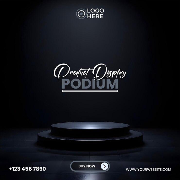 Podium de exhibición de productos para publicidad y promoción
