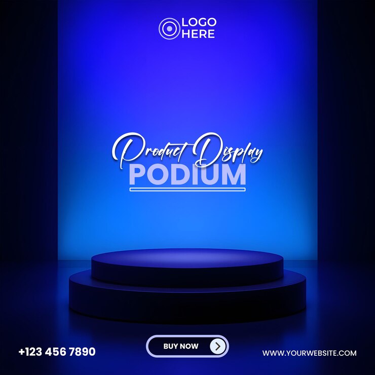 Podium de exhibición de productos para la publicidad