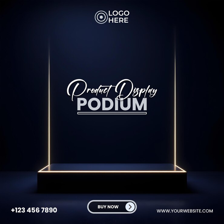 Podium de exhibición de productos - Vitrina moderna para sus productos