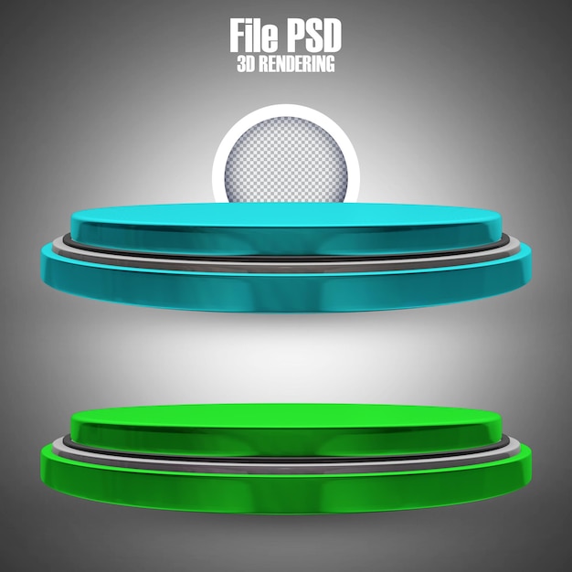 PSD podium ícone 3d render moderno