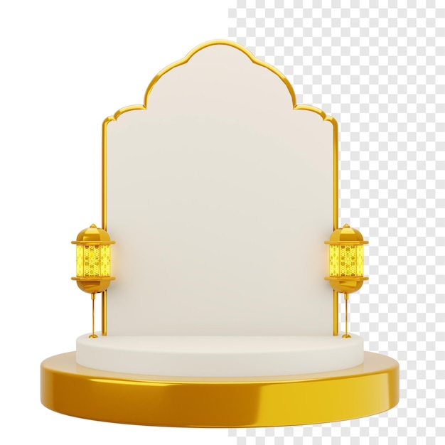 Podium islamico raffigurato in grafica 3D