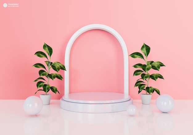 Podium de luxe pour la présentation du produit rendu 3d