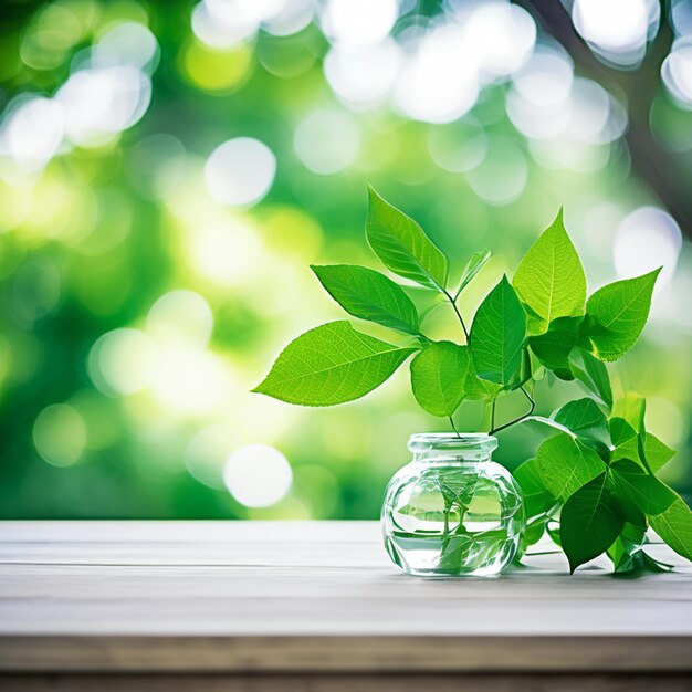 Podium de luxe pour la présentation de produits image de fond naturelle générée par ai