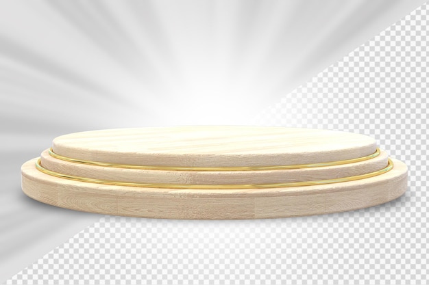 Podium de madera para la presentación de productos