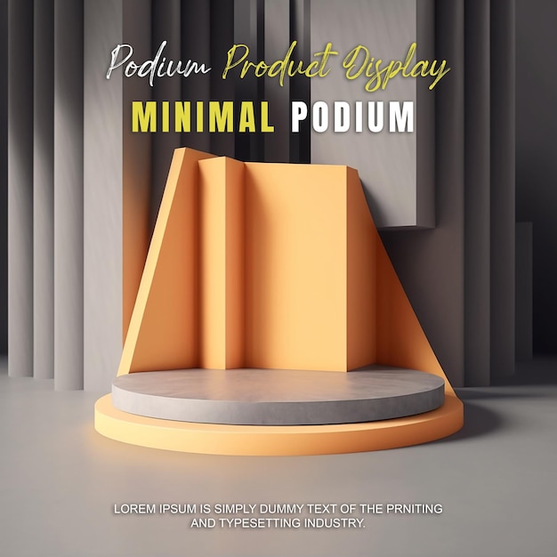 Podium minimalis untuk mockup tampilan produk, tampilan panggung untuk presentasi produk