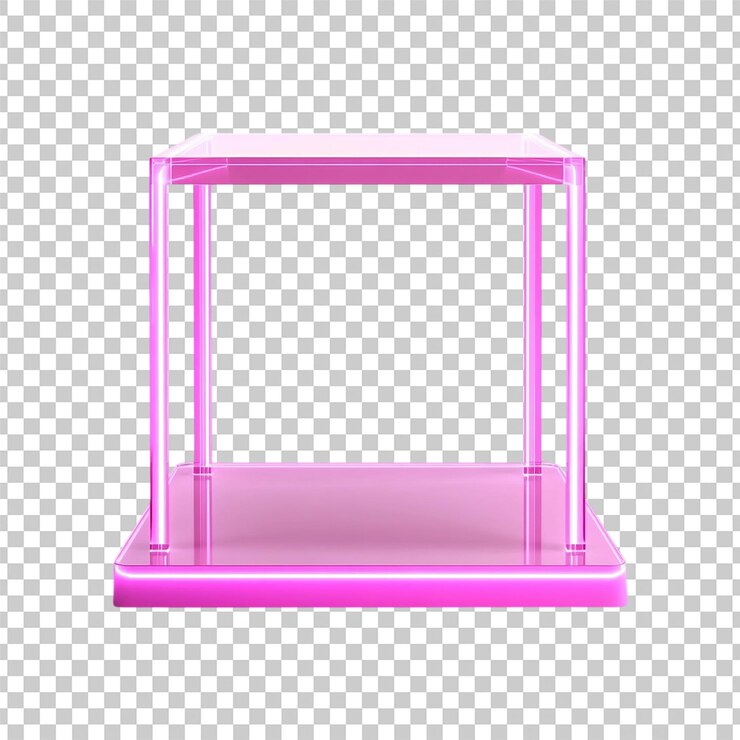 PSD podium neon rosa per l'esposizione e la presentazione dei prodotti