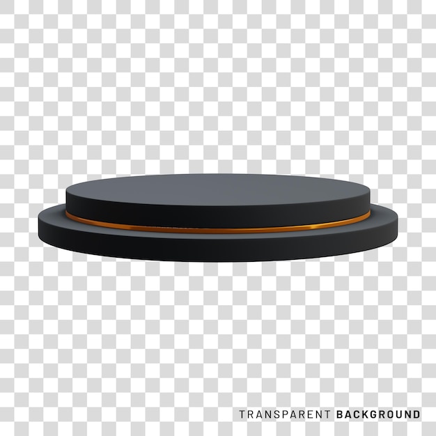 podium noir rendu 3d
