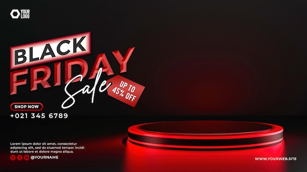 Podium per la presentazione dei prodotti del Black Friday